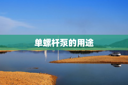 单螺杆泵的用途