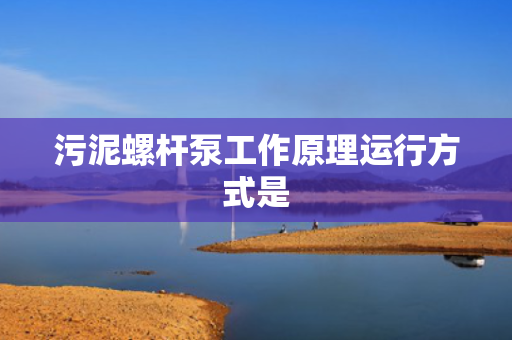 污泥螺杆泵工作原理运行方式是