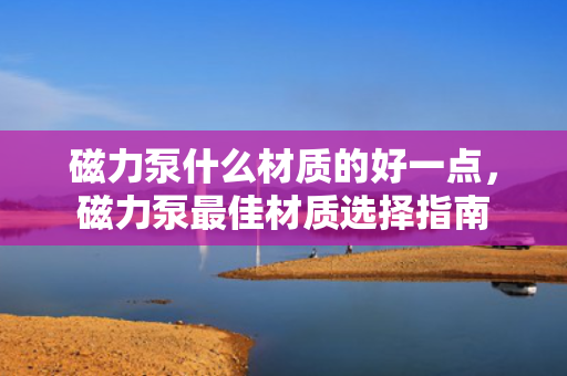 磁力泵什么材质的好一点，磁力泵***佳材质选择指南