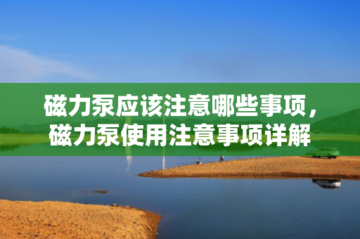 磁力泵应该注意哪些事项，磁力泵使用注意事项详解