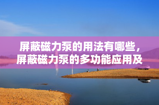 屏蔽磁力泵的用法有哪些，屏蔽磁力泵的多功能应用及使用方法