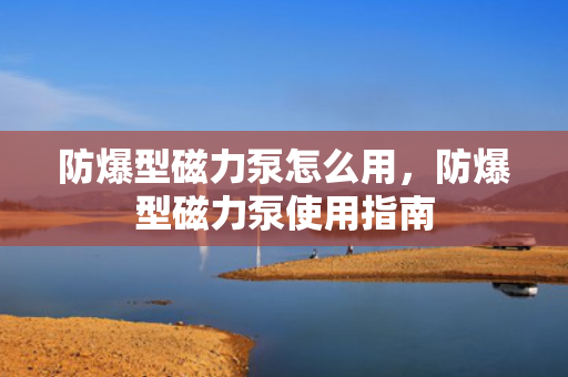 防爆型磁力泵怎么用，防爆型磁力泵使用指南