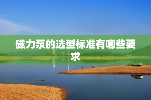 磁力泵的选型标准有哪些要求 磁力泵的选型标准有哪些要求