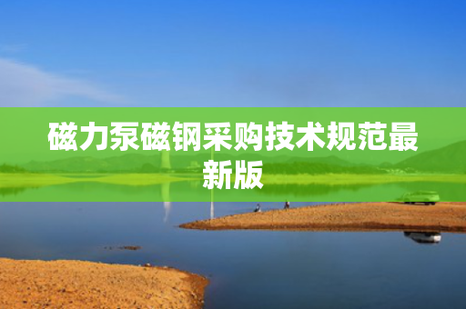 磁力泵磁钢采购技术规范***新版