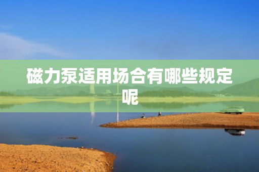 磁力泵适用场合有哪些规定呢