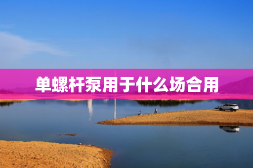 单螺杆泵用于什么场合用